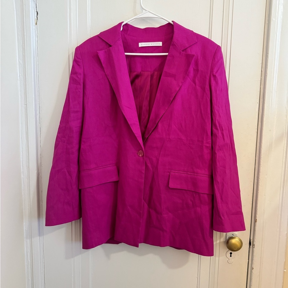 NWOT - Susana Monaco softgirl designer fuchsia blazer